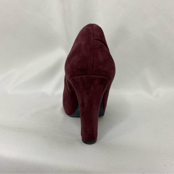 Eileen Fisher Suede Booties Mulberry Purple Cutout Size 7 - Picture 6 of 12